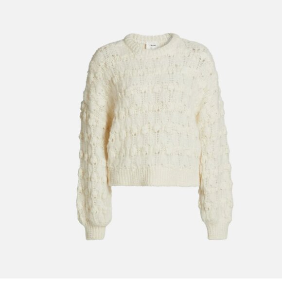 Frame Popcorn Wool-Blend Knit Crewneck Sweater - Picture 4 of 8